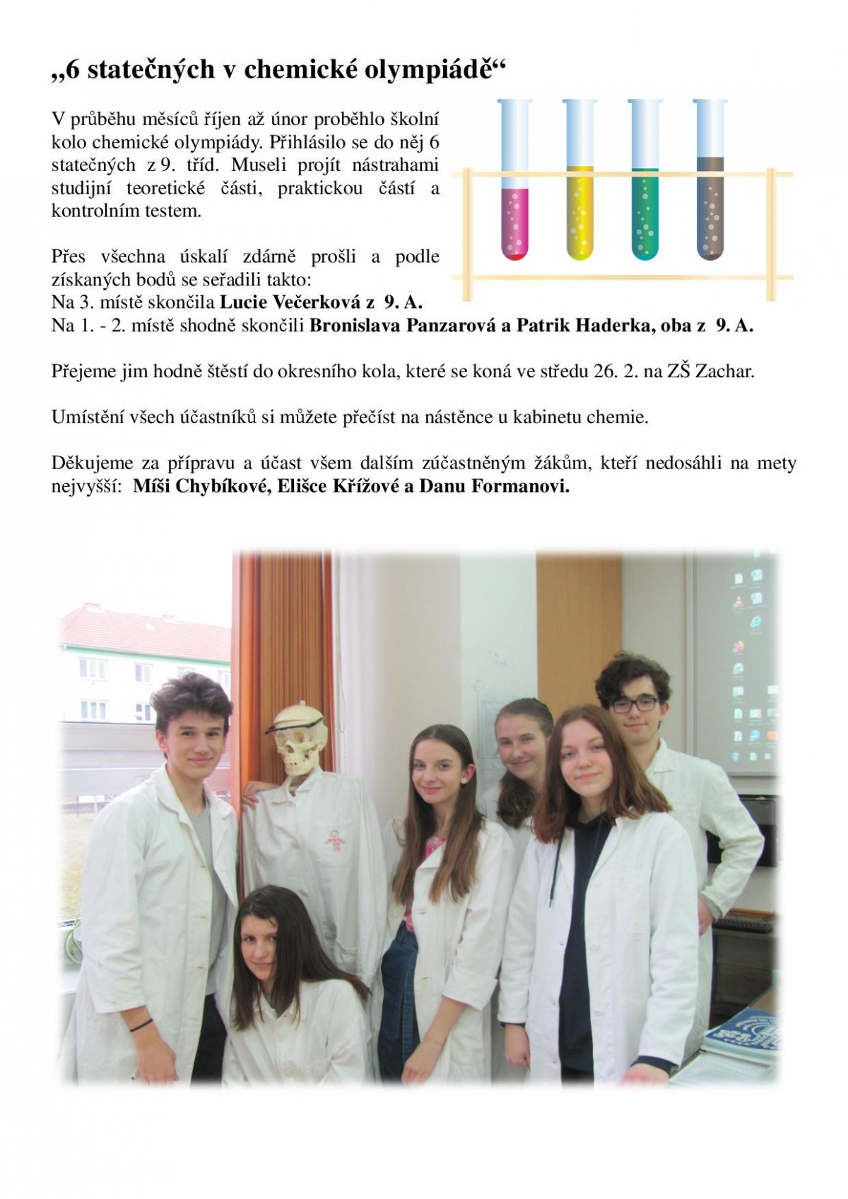 Chemická olympiáda 9. ročníku